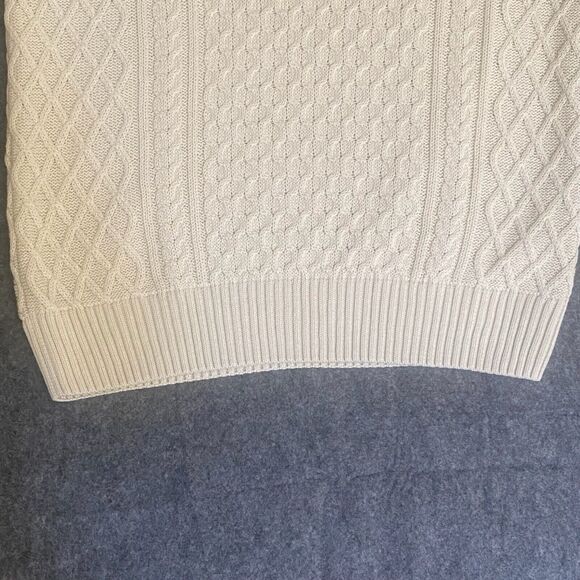 Nike Men's Life Cable Knit Turtleneck Sweater Light Bone FB7770-072 Size Small - Picture 5 of 16
